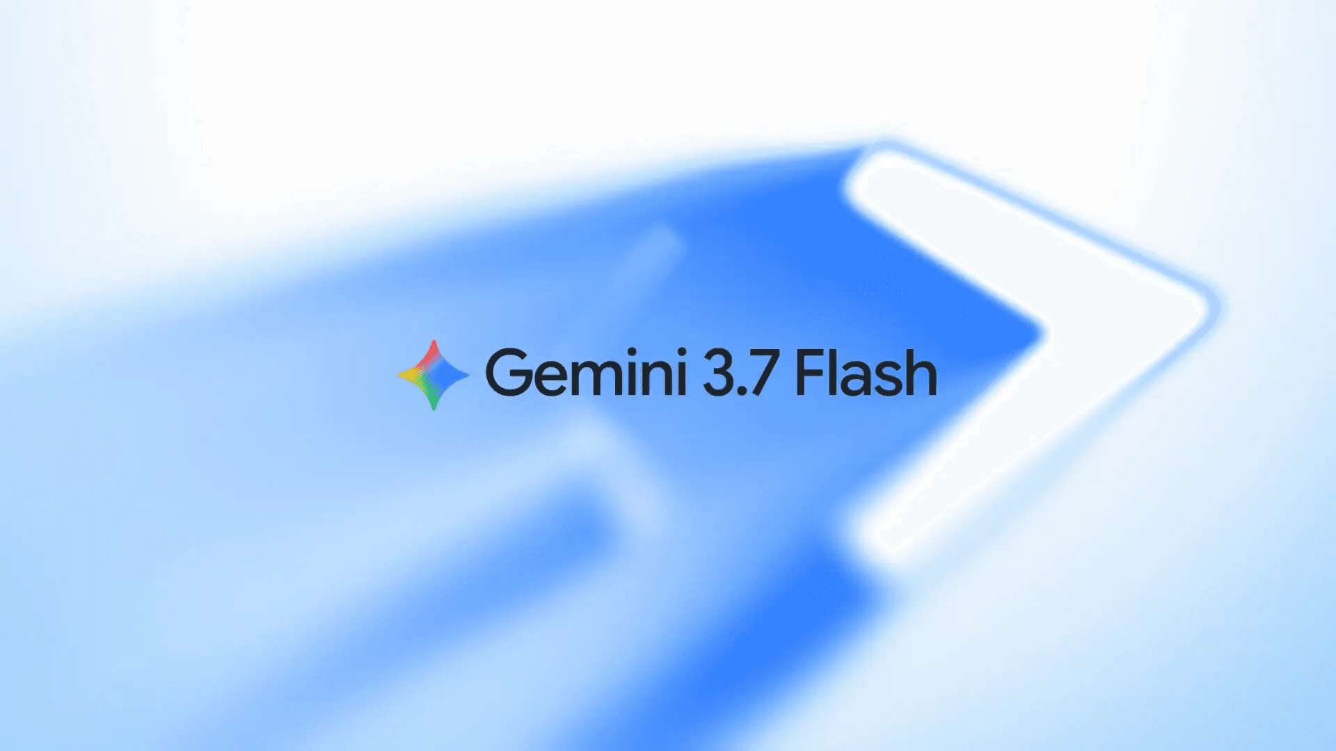 Gemini 3.7 Flash sobre fondo azul